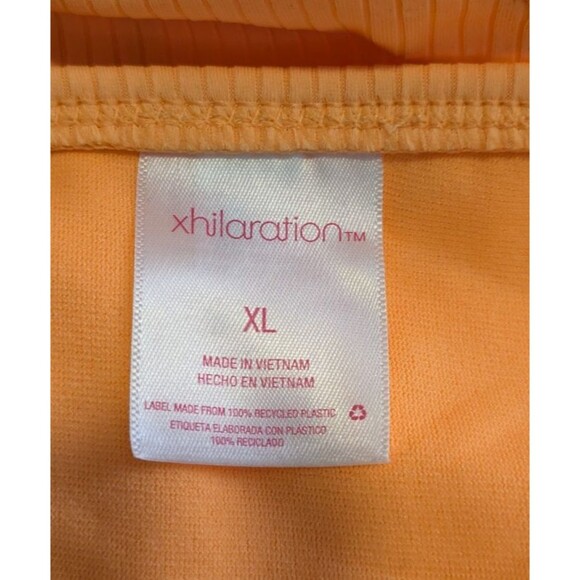 Xhilaration Bikini Bottoms XL Junior's Orange Ribbed Tie String Cheeky Cut - Picture 6 of 7